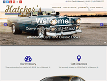 Tablet Screenshot of hatcherscars.com